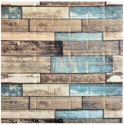 SDEPOT 20 db SDEPOT® tapéta csempe készlet, 3 mm vastag, mérete 70x77 cm, fa csempe típus, kék modell (SET20_TAPET_61_MARO/ALBASTRU)