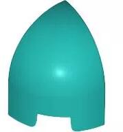 LEGO® 1871c39 - LEGO sötét türkiz kocka 1 x 1 x 1 1/3 méretű sima, íves tetővel, sarok (1871c39)