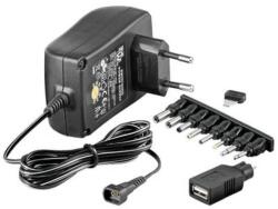 TECHLY Steckernetzteil 1.500 mAh, ink. 9 Anschlussspitzen (IPW-NTS1500G) (IPW-NTS1500G)