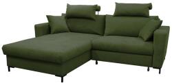 Filex Ággyá nyitható L-alakú sarokülőgarnitúra tárolóval HORTA, balos, zöld MOSS (MONZA) LEFT (FF0029)