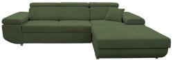 Filex Kihúzható, jobbos L-alakú sarokülőgarnitúra tárolóval CASTELO, zöld MAXIMO NEW (GANS) RIGHT (FF0038)