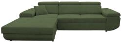 Filex CASTELO L-alakú, ággyá nyitható sarokülőgarnitúra tárolóval, balos kivitel, zöld MAXIMO NEW (GANS) LEFT (FF0039)