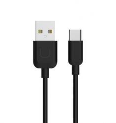 USAMS U-TURN Series USB-A apa - USB-C apa 2.0 Adat és töltőkábel - Fekete (1m) (TCUSBXD01) (TCUSBXD01)