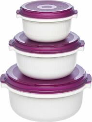 emsa 508455 élelmiszertároló doboz Kör Készlet Blackberry, Fehér 3 db (508455) (508455)