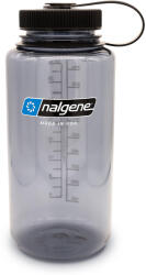 Nalgene Wide-Mouth 1ltr drinkfles Gray/ Black cap Sustain 1000 mL fekete