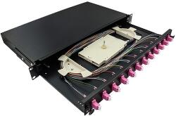LogiLink Fibre Optic Patch Panel LC-DX 12 Port, OM4, 1U, BLACK (F12LC4B)