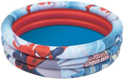 Bestway Spider-Man Felfújható Gyermekmedence 122x30cm (98018) - Marvel Mintás Pancsoló Kisgyermekeknek, Strapabíró és Színes Kültéri Medence