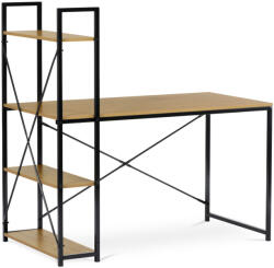 Artium Polcos íróasztal, MDF, tölgy dekor, fekete fém. GD-520 Belföldi Raktárról