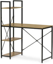 Artium 100 cm. Széles Íróasztal Könyvespolccal Tölgy Színben. MDF asztallap, fém váz. Belföldi Raktárról