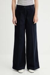 Calvin Klein nadrág sötétkék, magas derekú széles, LV044C645G - sötétkék XL