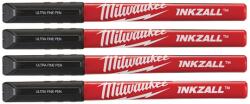 Milwaukee 48223164 INKZALL Filctoll 0, 6 mm hegyű Fekete (4 darabos kiszerelés) 1 db