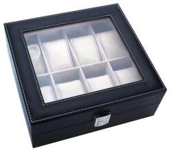 Cutie pastrare pentru 8 ceasuri neagra