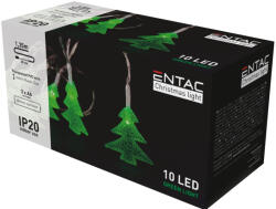 Entac Karácsonyi Beltéri PVC Zöld Fenyőfa 10 LED 1, 65m (ECL-PVCGT-10)