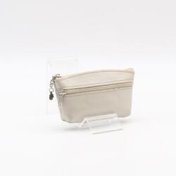 Amnisu ekrü kettő cipzáras bőr kulcstartó b3001