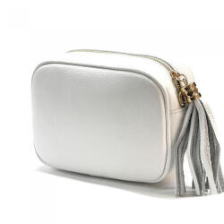 Made in Italy Italy valódi Bőr Női táska fehér kisméretű (na-588-white)