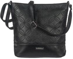 Silvia Rosa Hímzett fekete műbőr női oldaltáska Silvia Rosa (SR 6043 black)