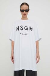 MSGM pamut ruha fehér, mini, oversize - fehér M