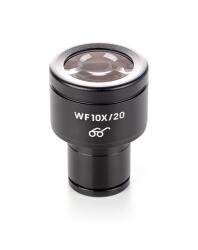 KERN OBB-A1618 HWF 10 x / d=20 mm mikroszkóp szemlencse 0, 1mm-es skálával, anti-fungus, high-eye-point, 23, 2 mm teljes átmérő az OBN és OBL családhoz (OBB-A1618)