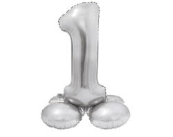Godan Talpas számos lufi 28" (72cm) fólia szám, számjegy, 1 csak levegővel tölthető, Ezüst (LUFI134597)