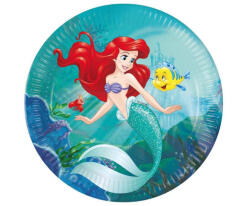 Decorata Party Papírtányér 23cm 8db, Ariel, Kis Hableány (LUFI121170)