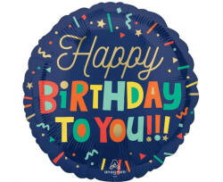 anagram Szülinapi fólia lufi 18" 45cm Happy Birthday (LUFI411880)