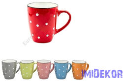  Pöttyös bögre 9x10, 8cm - Piros