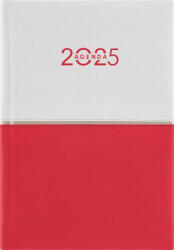 Dayliner Naptár, tervező, A5, napi, DAYLINER "Contrast", fehér-piros (DL5AG-CRFA5NA-FP)