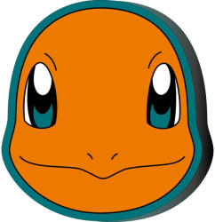 Carbotex Pokémon Charmander formapárna, díszpárna 40 cm Velúr (CBX2408209POK)