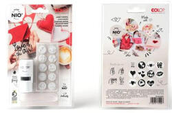  Bélyegző, kirakós, 10 motívummal, "Nio Szerelem", fehér ház, fekete párnával (RC01510004) - bestoffice