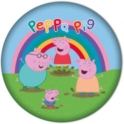Carbotex Peppa malac Rainbow formapárna, díszpárna 40 cm Velúr (CBX225110PP)