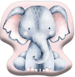 Carbotex Elefánt Pink formapárna, díszpárna 40x40 cm Velúr (CBX231110KSZ) - kidsfashion