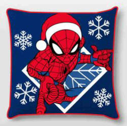 Carbotex Pókember Snowflakes Karácsony párnahuzat 40x40 cm Velúr (CBX240521SM)