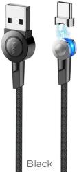 hoco. S8 mágneses adatkábel USB-A - Type-C - 1, 2 m - Fekete