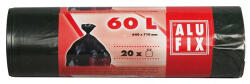 Alufix Szemeteszsák, 60 l, 20 db, 64x71 cm, 15 , ALUFIX, fekete (MS60UNINEW) - bestoffice