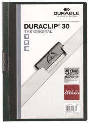 DURABLE Gyorsfűző, klipes, A4, DURABLE "DURACLIP® 30", sötétzöld (220032) - bestoffice