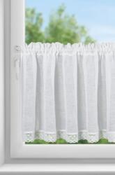 Takoy Vitrázs függöny etaminból széles csipkével díszítve, rusztikus stílusú 150 x 60 cm