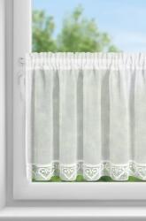 Takoy Perdea din vitraliu realizată din etamină mată decorată cu dantelă 150 x 60 cm