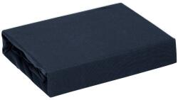 Takoy Jersey pamut gumis lepedő 120x200x20 cm sötétkék 140 g/m2 ADELA
