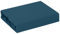 Takoy Cearceaf jersey cu elastic 220x200x30 cm din bumbac culoare albastru marin 140 g/m2 ADELA