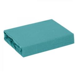 Takoy Cearceaf jersey cu elastic 180x200x20 cm din bumbac culoare turcoaz 140 g/m2 ADELA