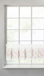 Takoy Perdea din vitraliu realizată din etamină, decorată cu imprimeu de magnolie și dantelă, stil rustic 150 x 30 cm