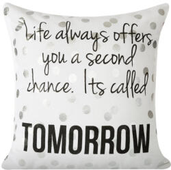 Takoy Díszpárnahuzat ESSIE felirattal és ezüst pöttyös nyomattal