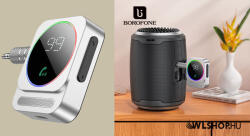 BOROFONE Vezeték nélküli Bluetooth kihangosító, 3, 5 mm-es Jack AUX audio adapter Borofone - Ezüst (BC52-0S)
