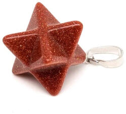 MyVanilla Ásvány Merkaba medál goldstone vörös 2x2cm