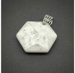 MyVanilla Ásvány Hexagon medál Howlit 2, 5cm