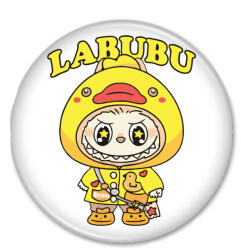  Labubu - Sárga esőkabátos hűtőmágnes (921046)