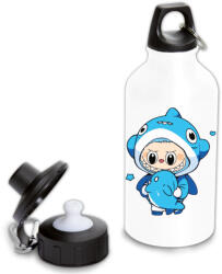  Labubu - Kék cápa jelmezes fémkulacs (204562)