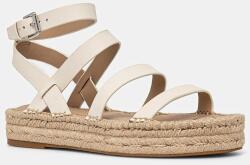 Lauren Ralph Lauren bőr szandál Polly Gldtr bézs, női, platformos, 802967094001 - bézs Női 41