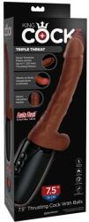 King Cock Elite Vibrator Thrusting Cock cu Testicule Vibrator