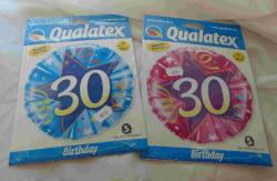  30. évszámos fólia lufi (45 cm)